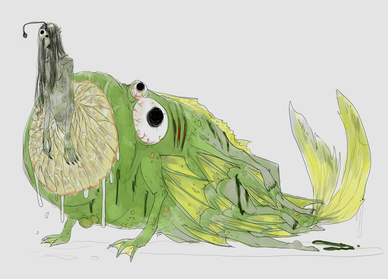 Concept art of a monster. Concept art of a monster.