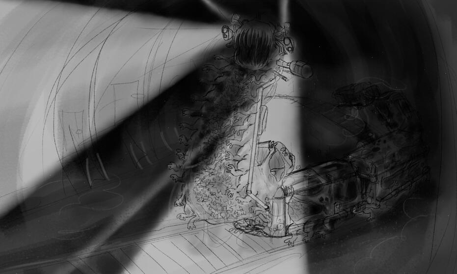 Concept art of a monster. Concept art of a monster.